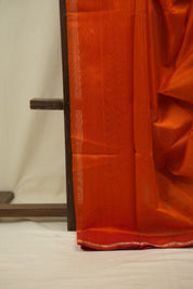 Orange Maheshwari Saree - SROMS1387
