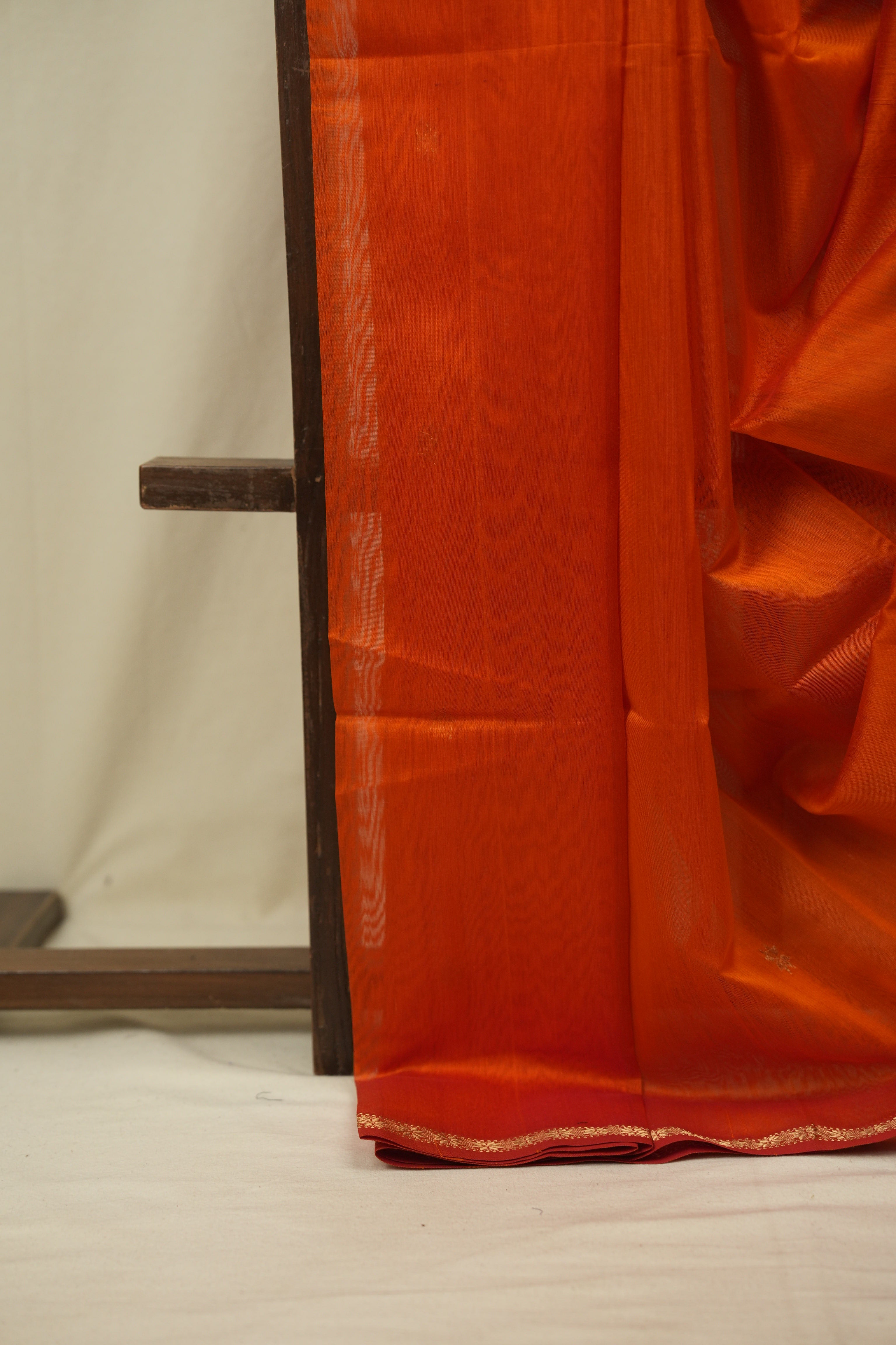 Orange Maheshwari Saree - SROMS1387