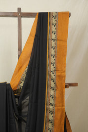 Black Narayan Peth Cotton Saree- SRBNPCS03