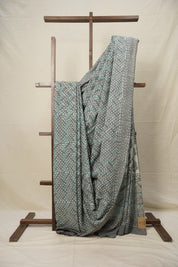 Sage Green HBP Cotton Saree - SRSGCS2820