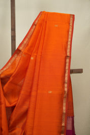 Orange Maheshwari Saree - SROMS1387