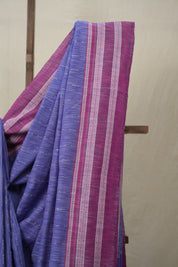Purple Cotton Ilkal Saree With Gayatri Border - SRPCIS837