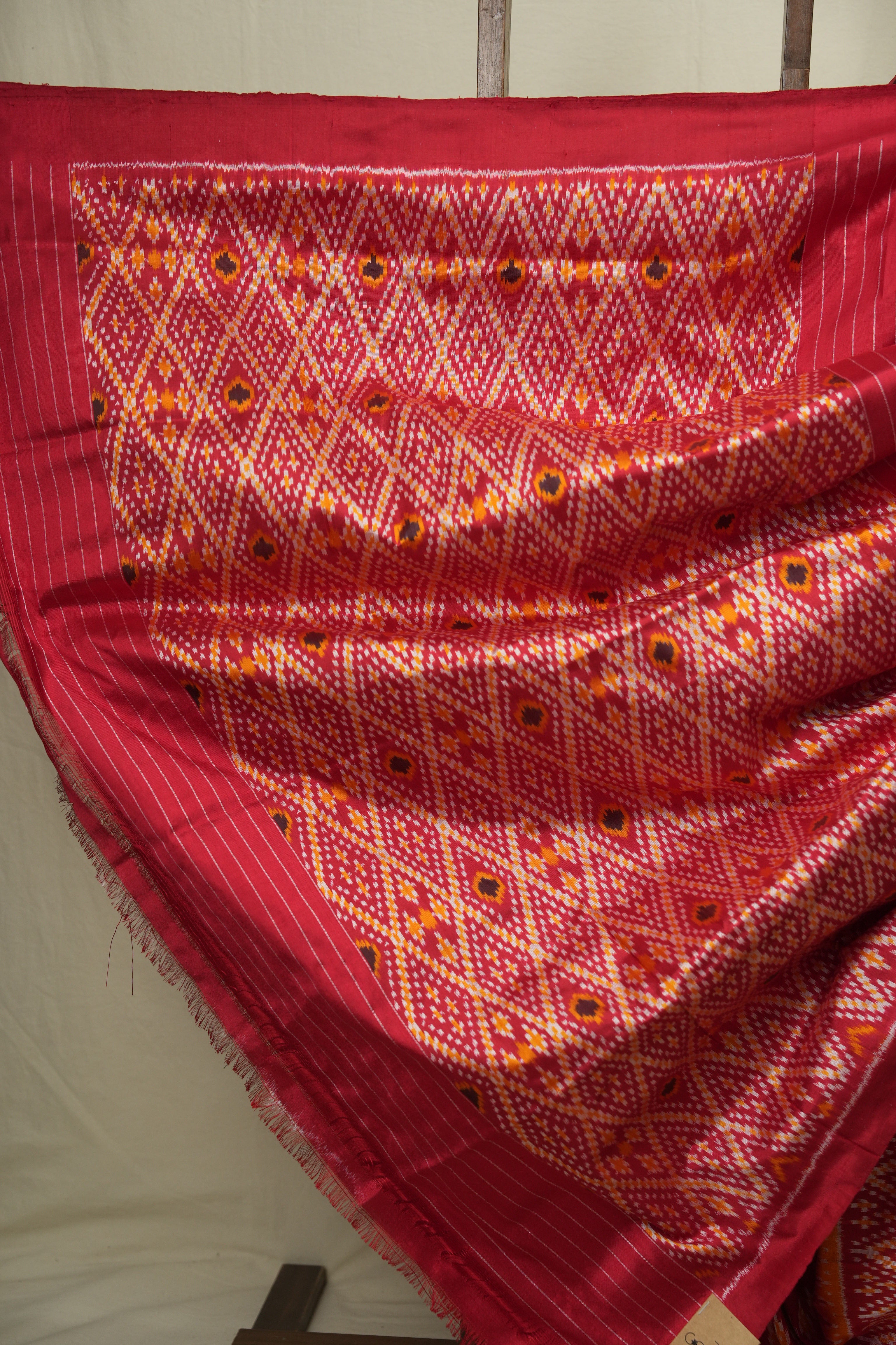 Maroon Pochampalli Silk Ikat Saree - SRMPSIS324