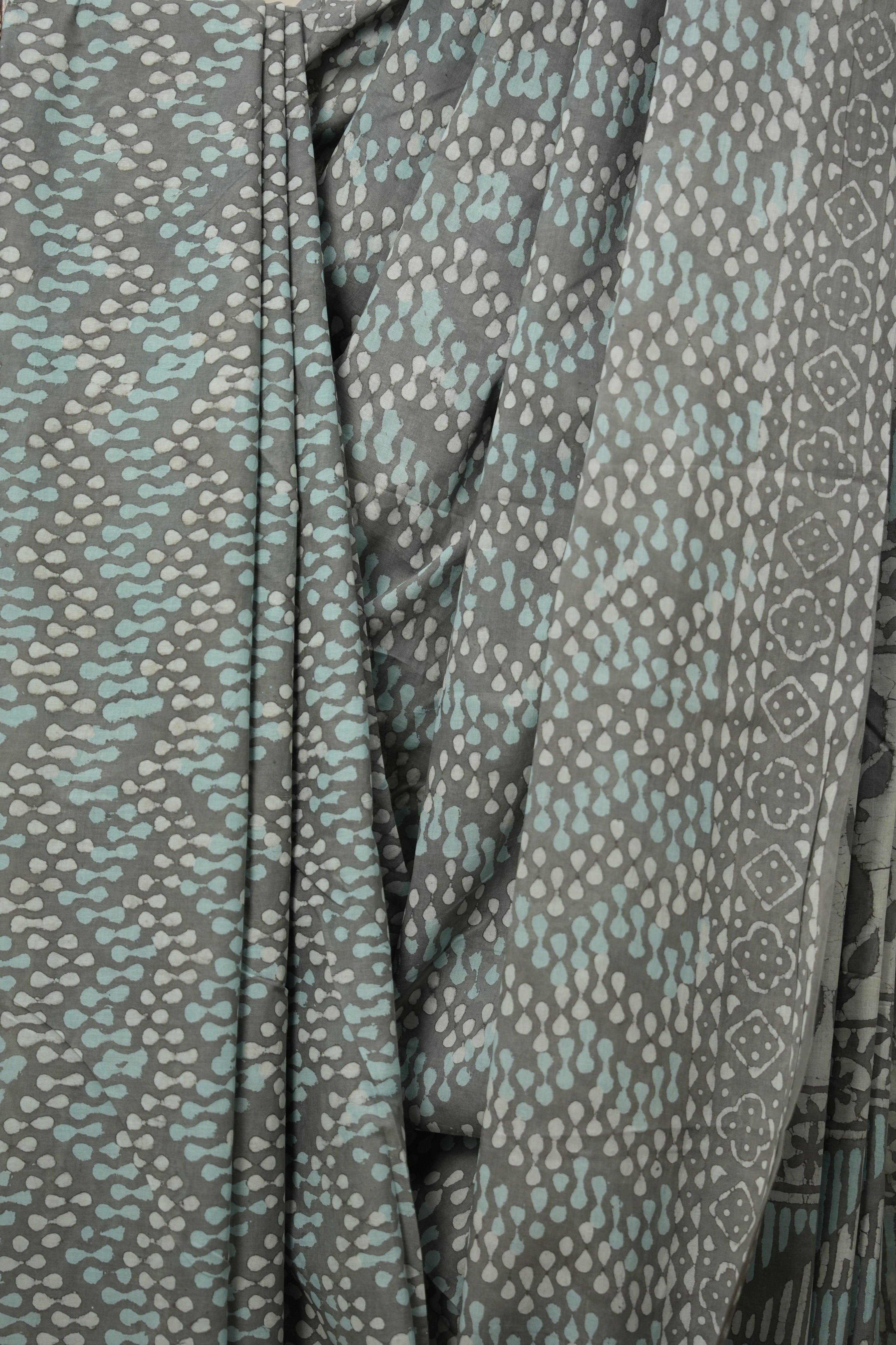 Sage Green HBP Cotton Saree - SRSGCS2820