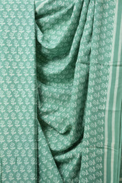 Aqua Green HBP Cotton Saree - SRAGCS3088