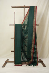 Green Narayan Peth Cotton Saree- SRGNPCS06