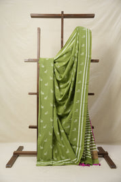 Mint Green HBP Cotton Saree - SRMGCS3089
