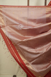 Red Maheshwari Saree - SRRMS1385