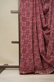 Maroon HBP Cotton Saree - SRMCS2819