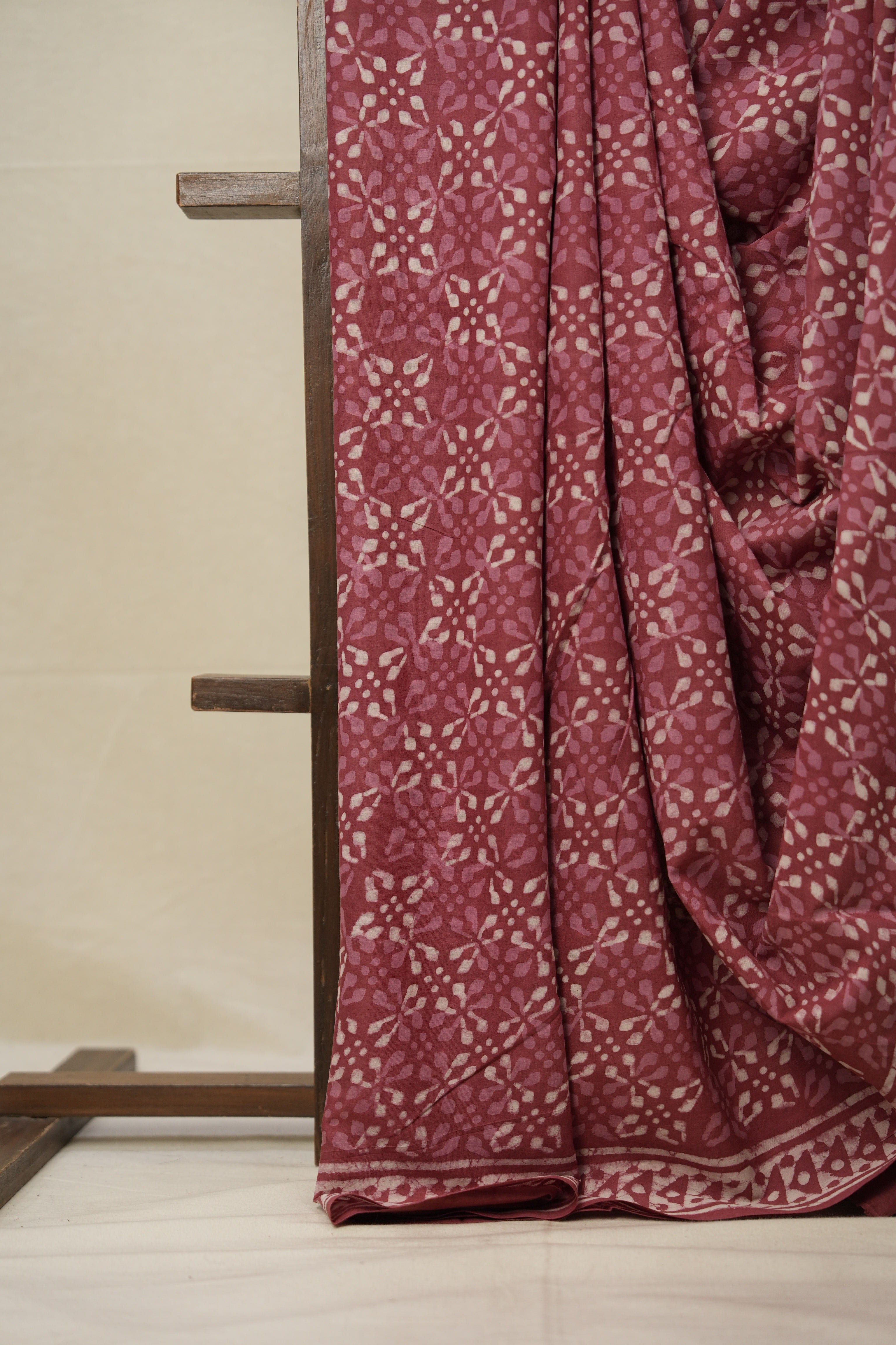 Maroon HBP Cotton Saree - SRMCS2819