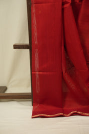 Red Maheshwari Saree - SRRMS1388