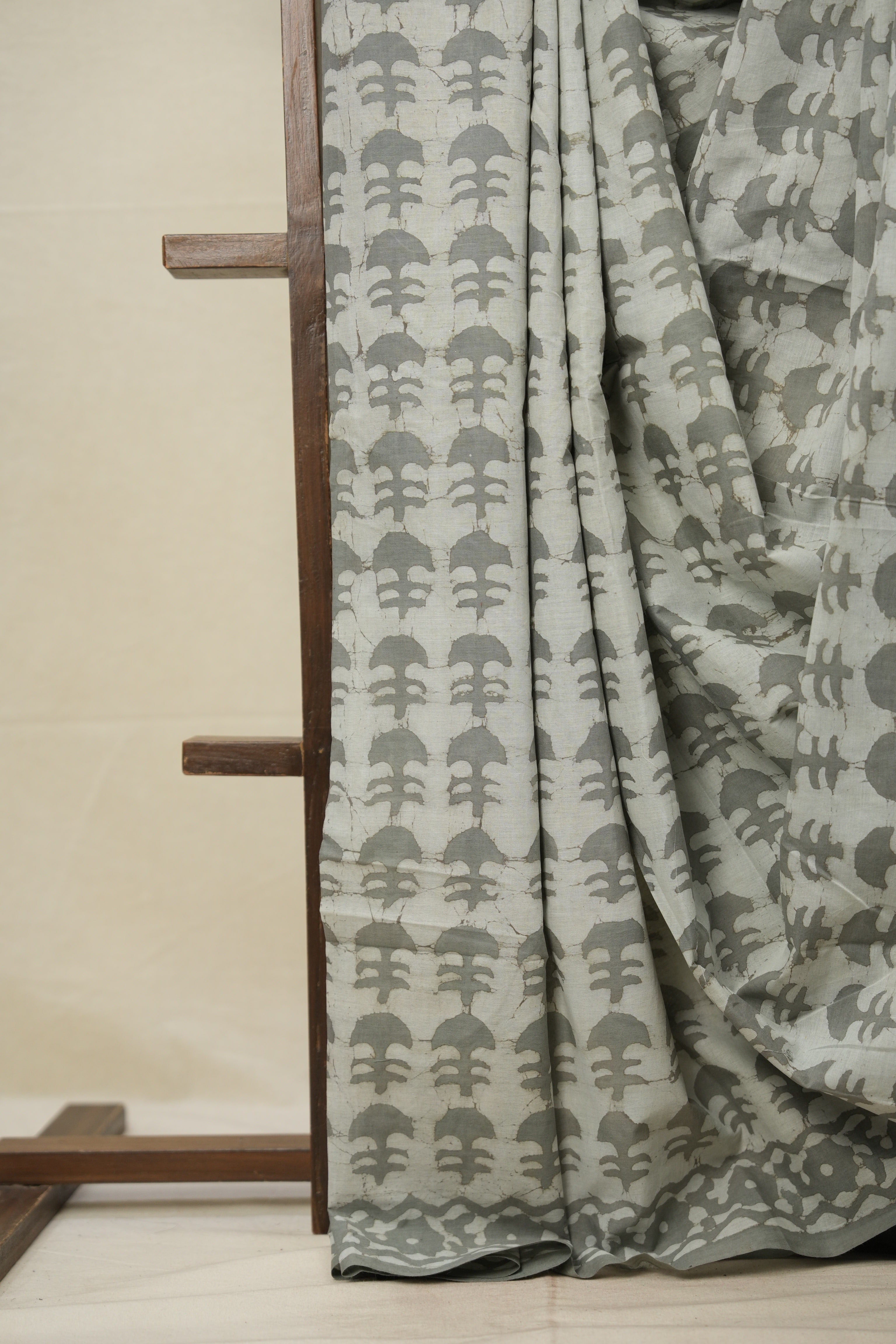 Tinted Blue Grey HBP Cotton Saree - SRTBGCS2818