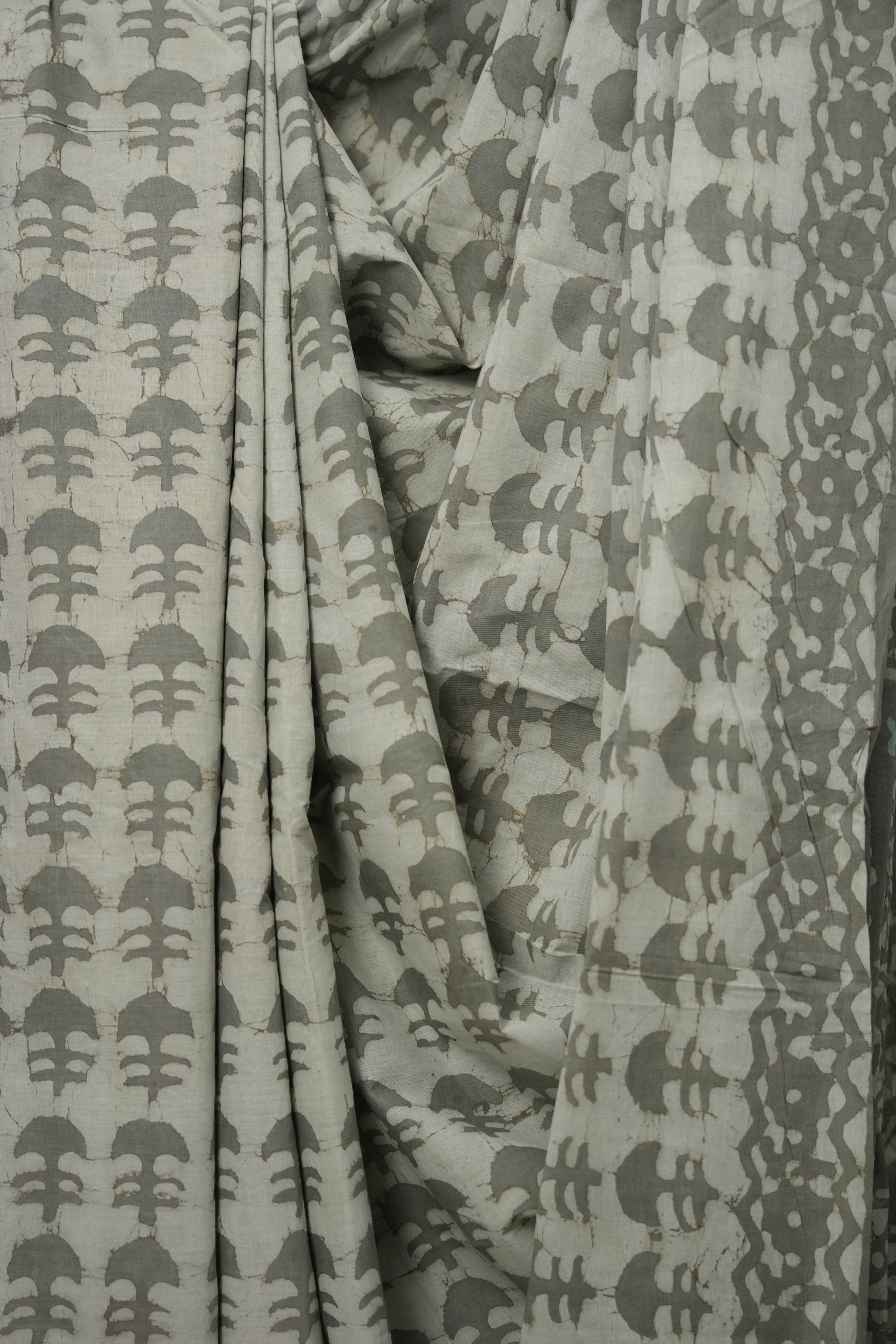 Tinted Blue Grey HBP Cotton Saree - SRTBGCS2818