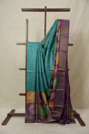 Green HBP Tussar Silk Saree - SRGHTSS751