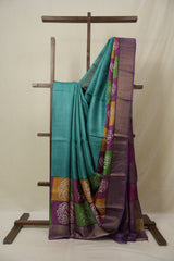 Green HBP Tussar Silk Saree - SRGHTSS751