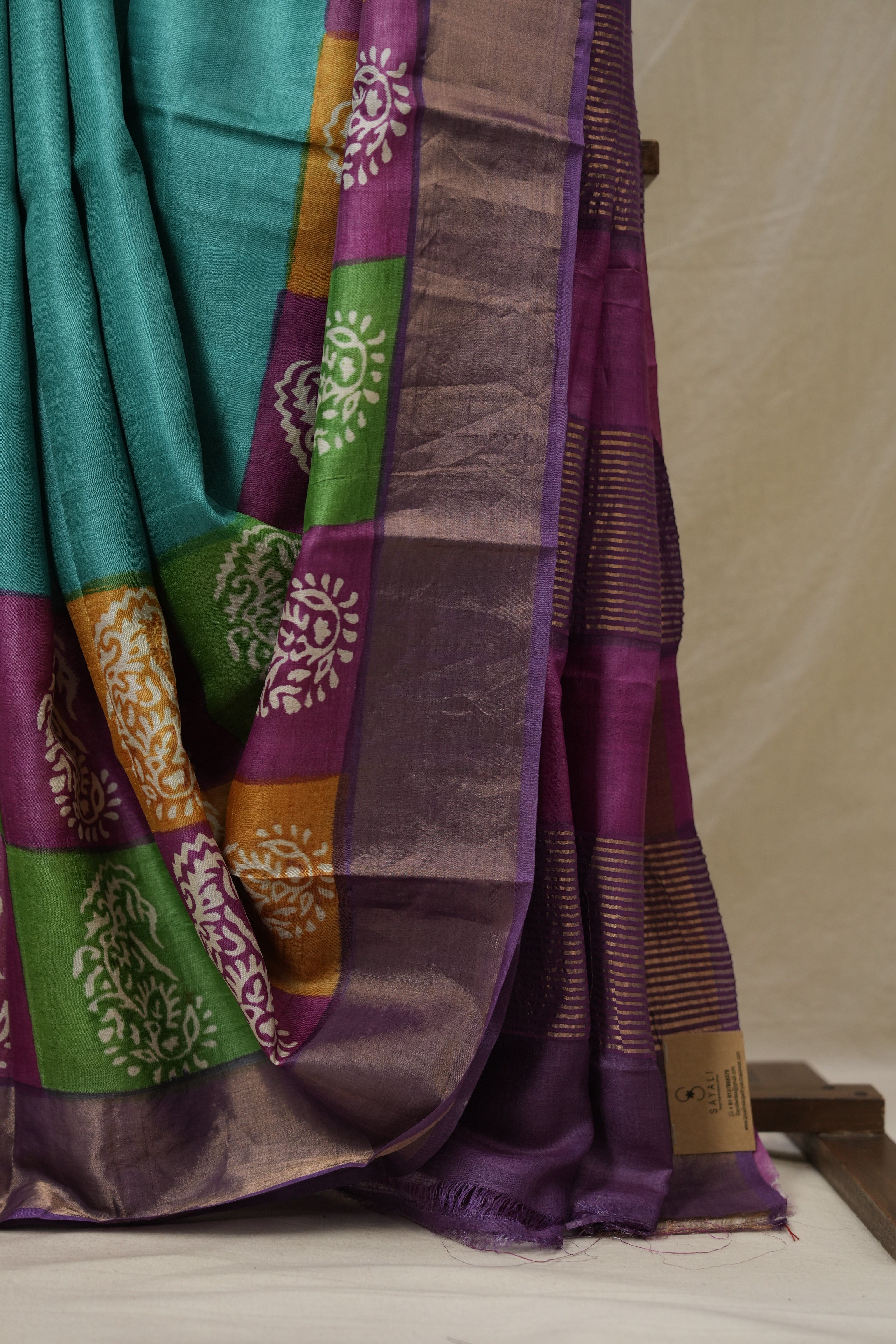 Green HBP Tussar Silk Saree - SRGHTSS751