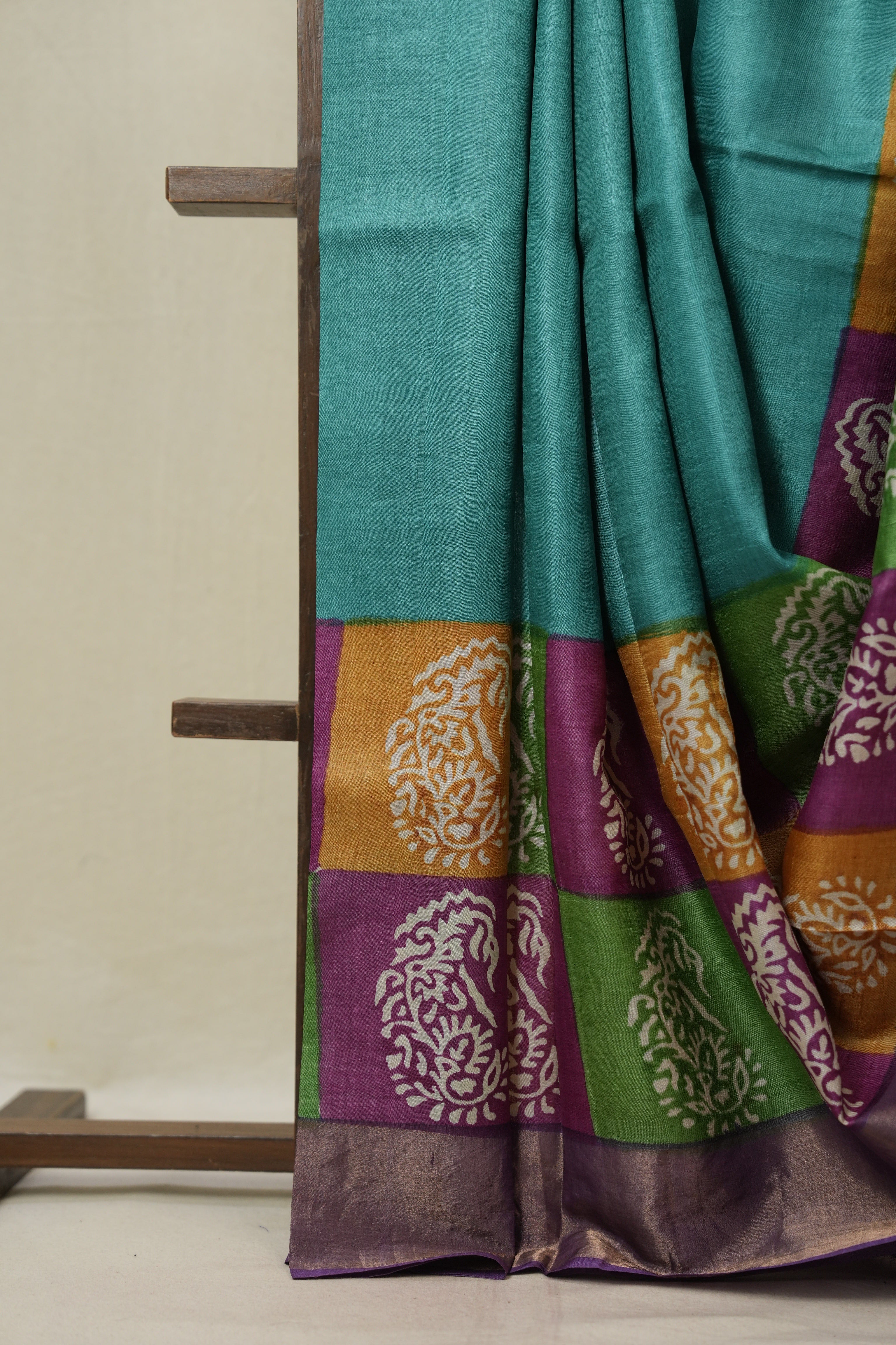 Green HBP Tussar Silk Saree - SRGHTSS751