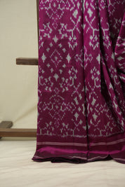 Magenta Pochampalli Silk Ikat Saree - SRMPSIS330