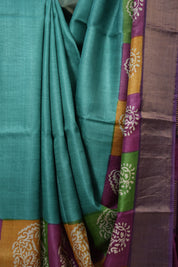 Green HBP Tussar Silk Saree - SRGHTSS751