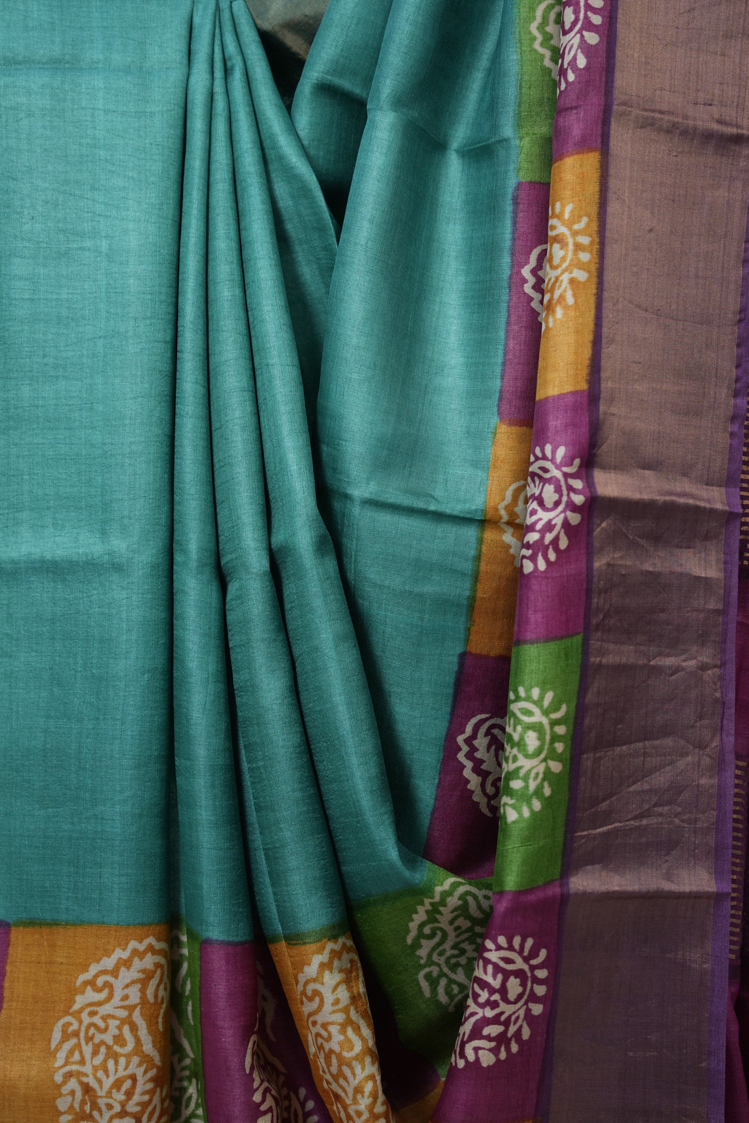 Green HBP Tussar Silk Saree - SRGHTSS751
