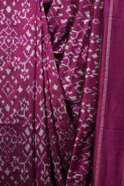 Magenta Pochampalli Silk Ikat Saree - SRMPSIS330