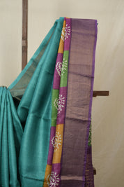 Green HBP Tussar Silk Saree - SRGHTSS751