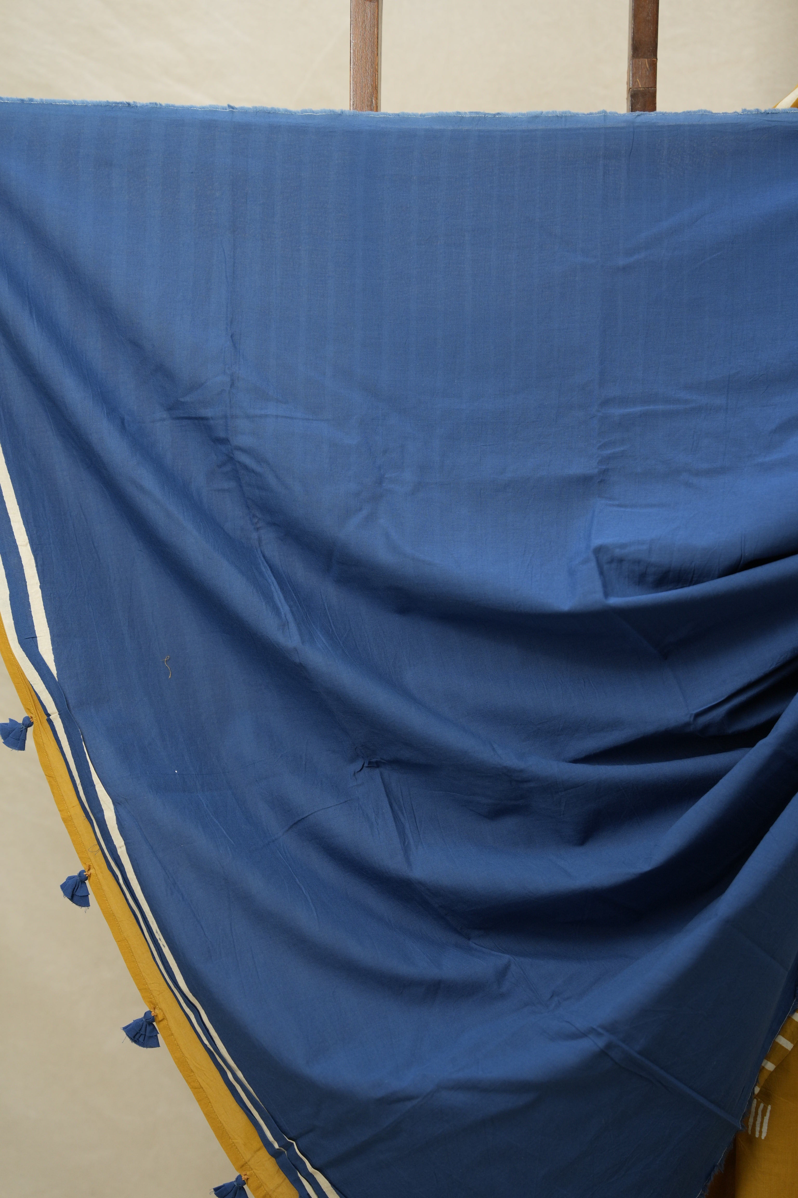 Mustard Yellow HBP Cotton Saree - SRMYCS3092