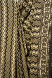 Olive Green HBP Cotton Saree - SROGCS2760