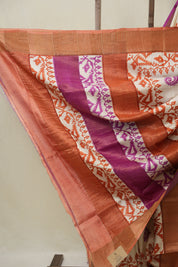 Cream HBP Tussar Silk Saree - SRCHTSS752