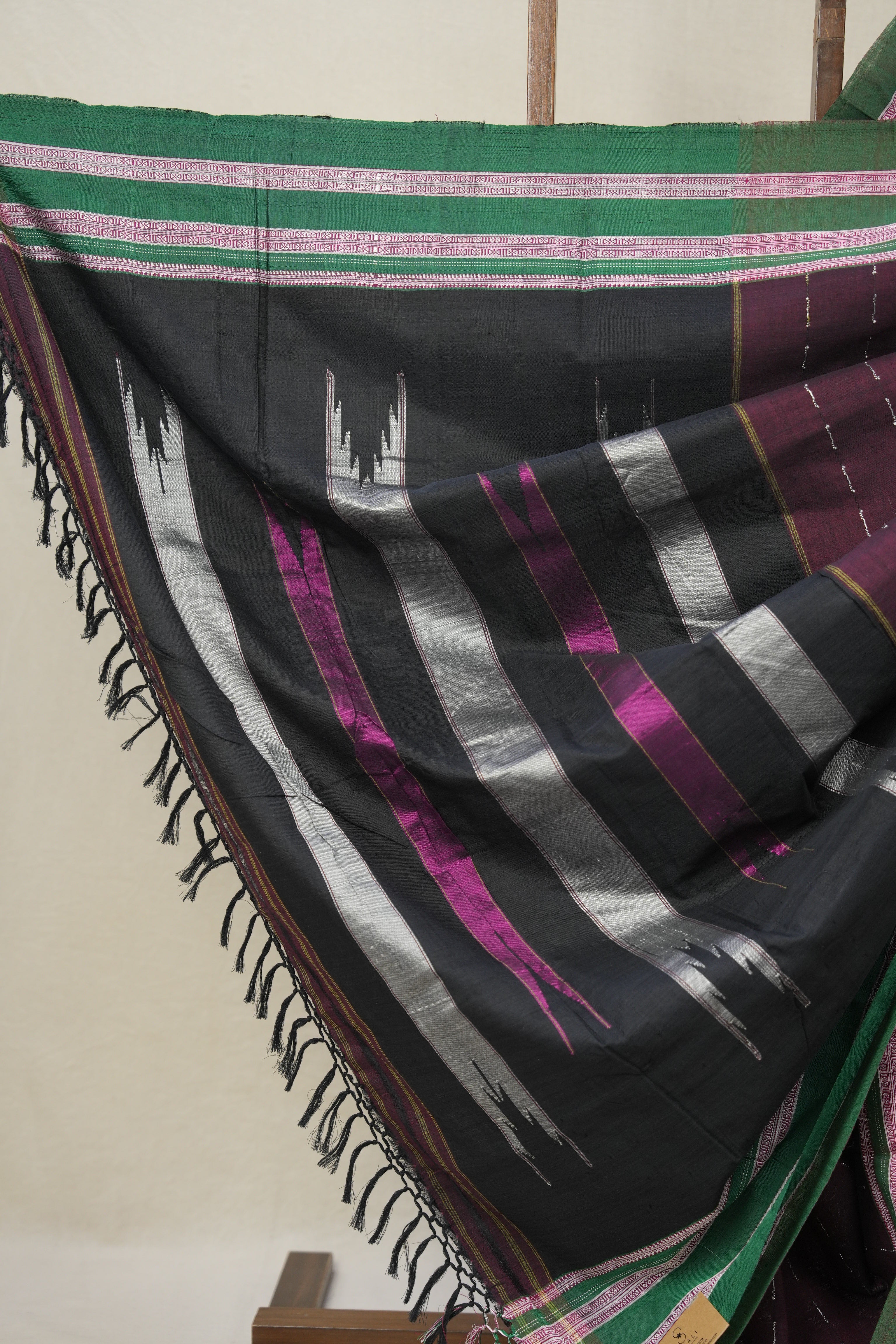Wine Cotton Ilkal Saree With Gayatri Border - SRWCIS838