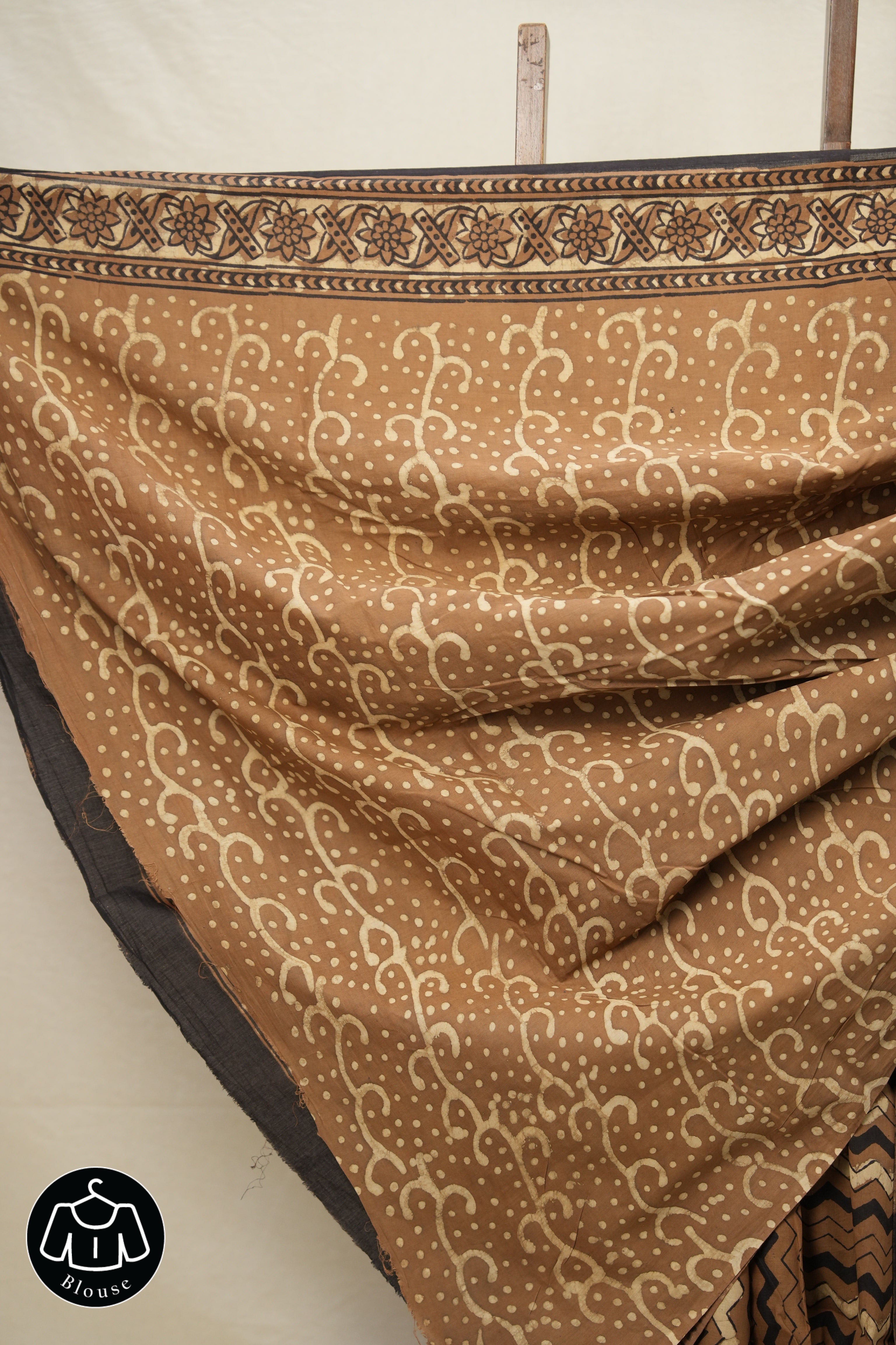 Brown HBP Cotton Saree - SRBCS2759