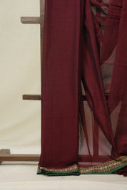 Marron Narayan Peth Cotton Saree- SRMNPCS12