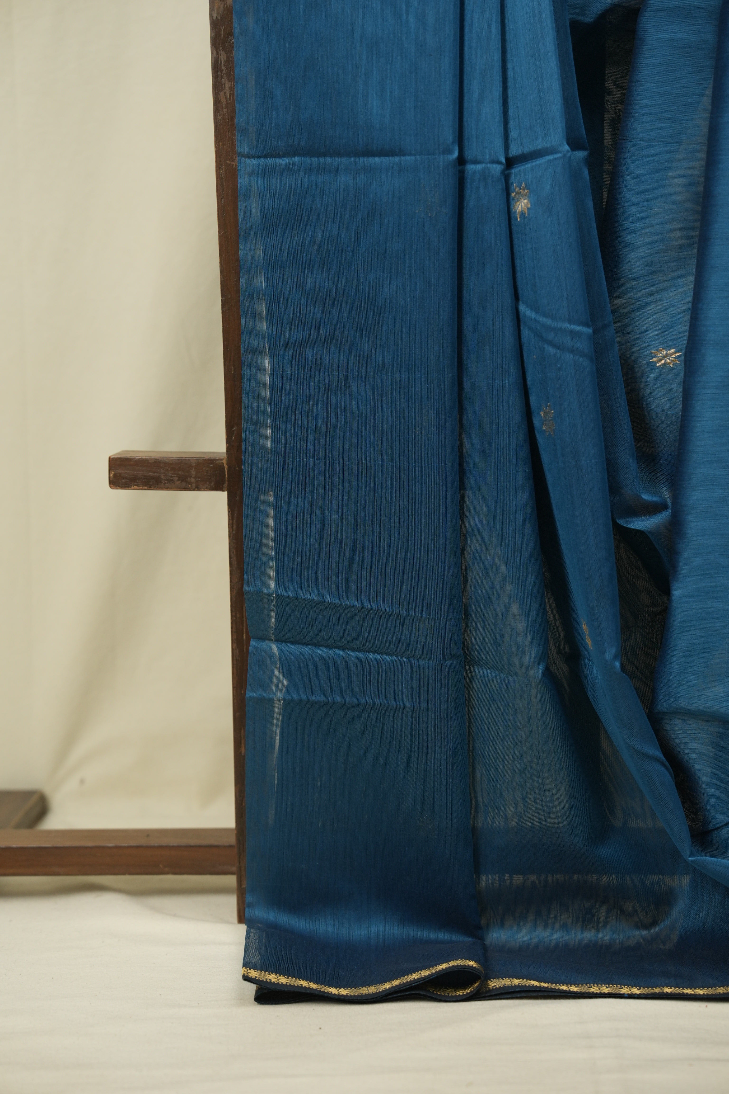 Teal Blue Maheshwari Saree - SRTBMS1392