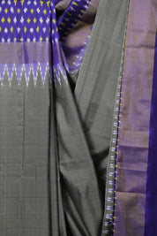 Grey Pochampalli Silk Ikat Saree - SRGPSIS332