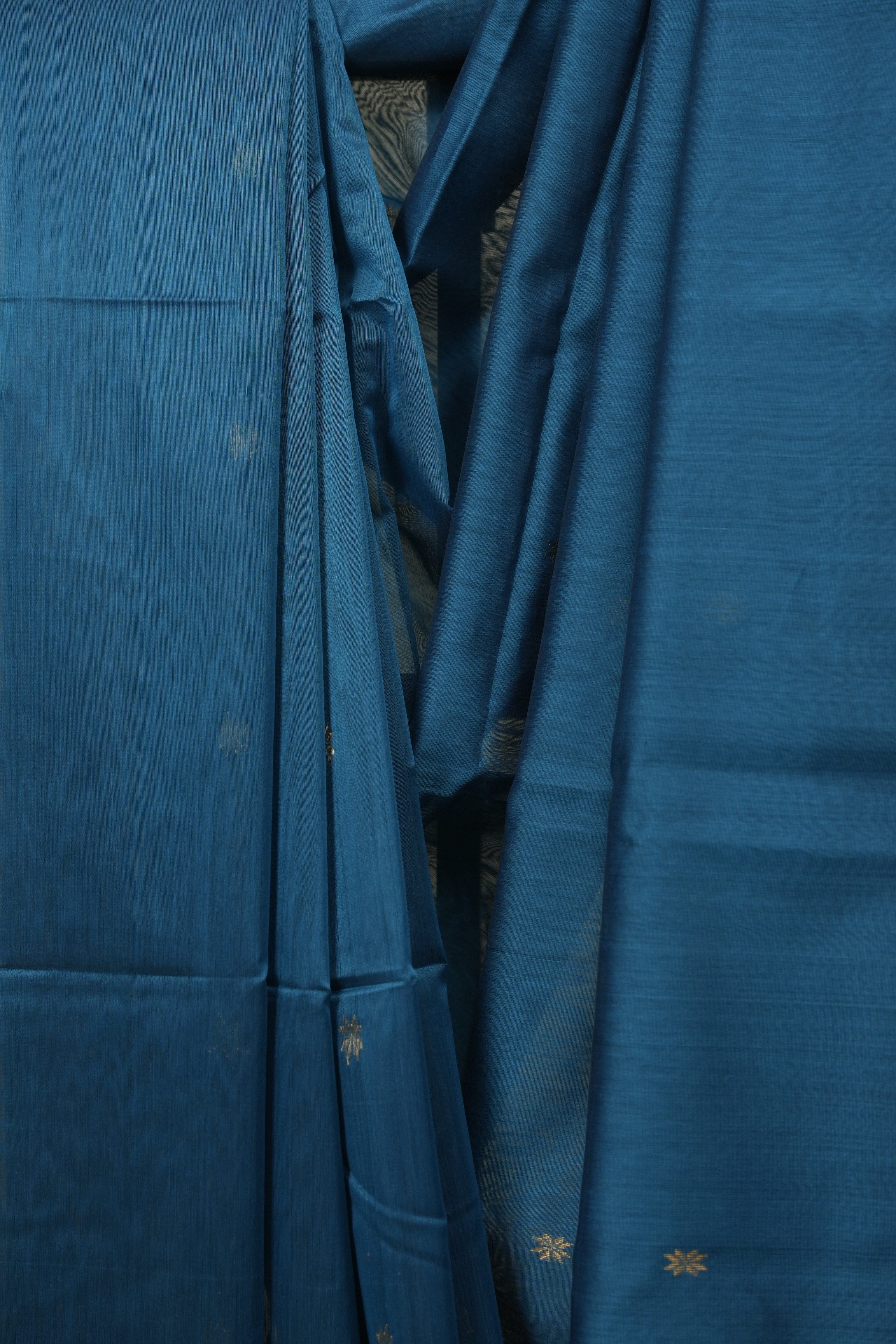 Teal Blue Maheshwari Saree - SRTBMS1392