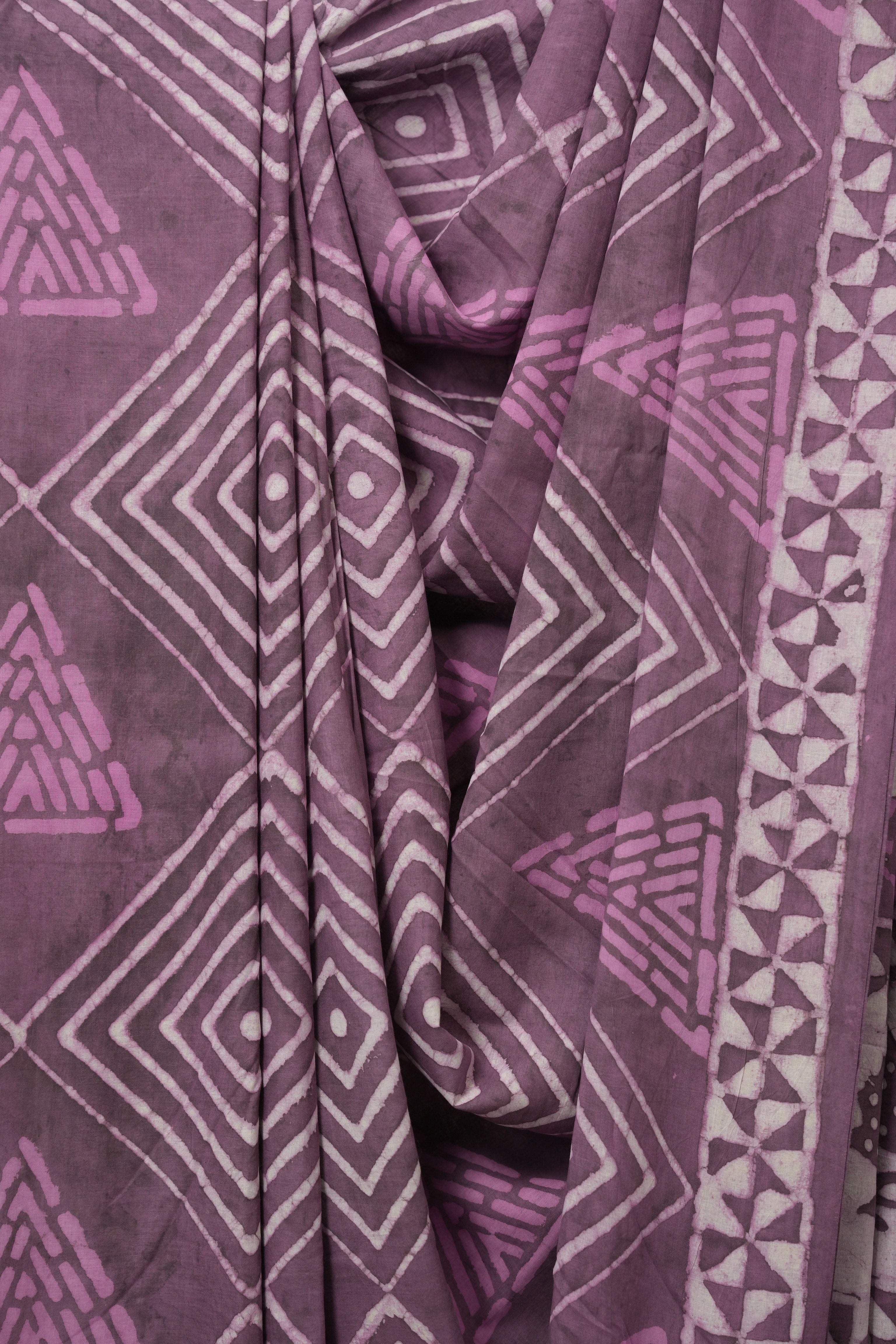 Plum HBP Cotton Saree - SRPCS3244