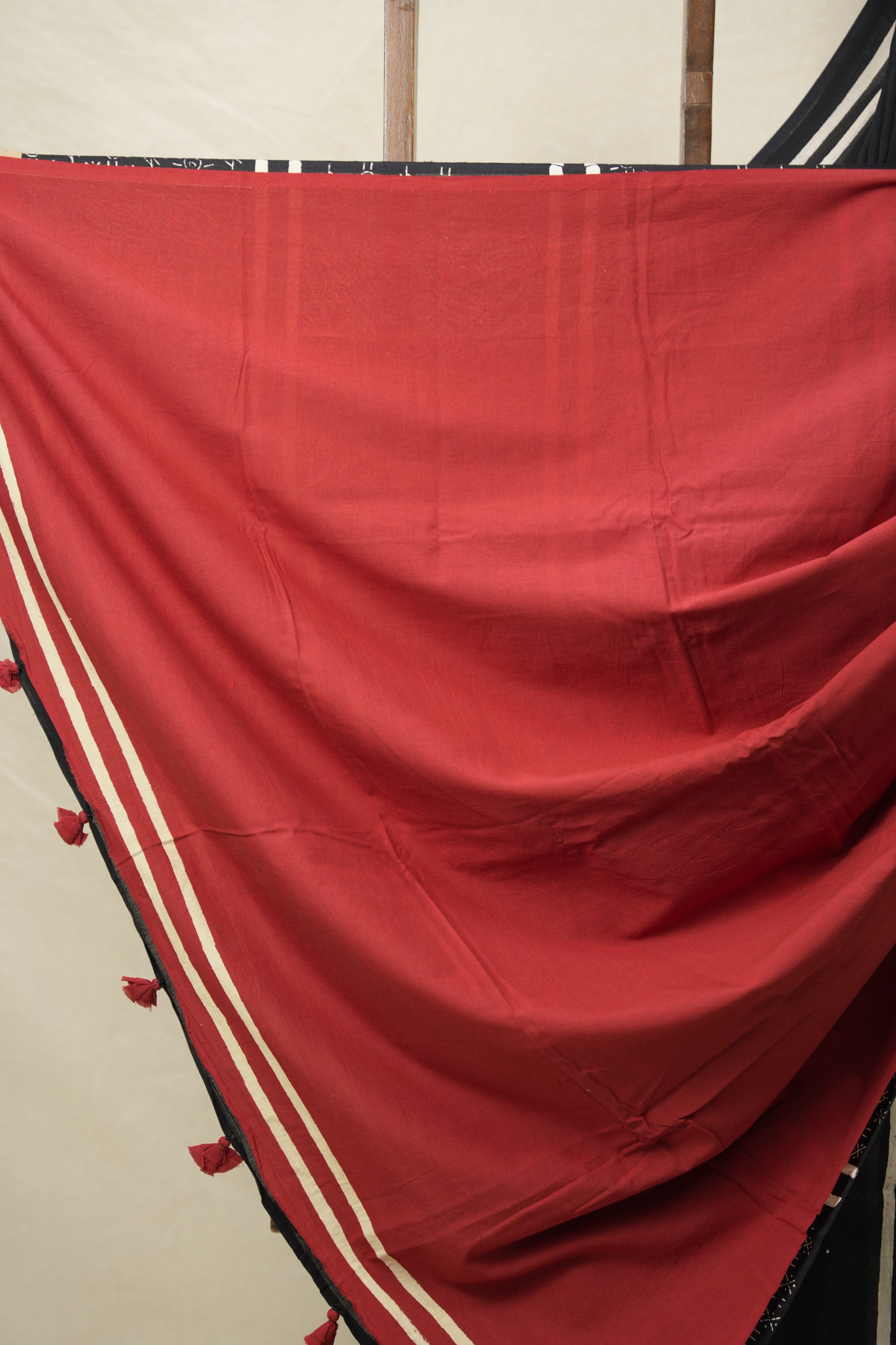 Black HBP Cotton Saree - SRBCS3095