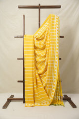 Yellow HBP Cotton Saree - SRYCS3096