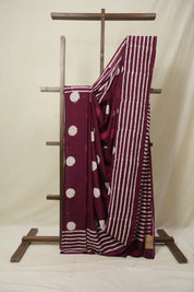 Wine HBP Cotton Saree - SRWCS3245