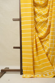 Yellow HBP Cotton Saree - SRYCS3096