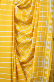 Yellow HBP Cotton Saree - SRYCS3096
