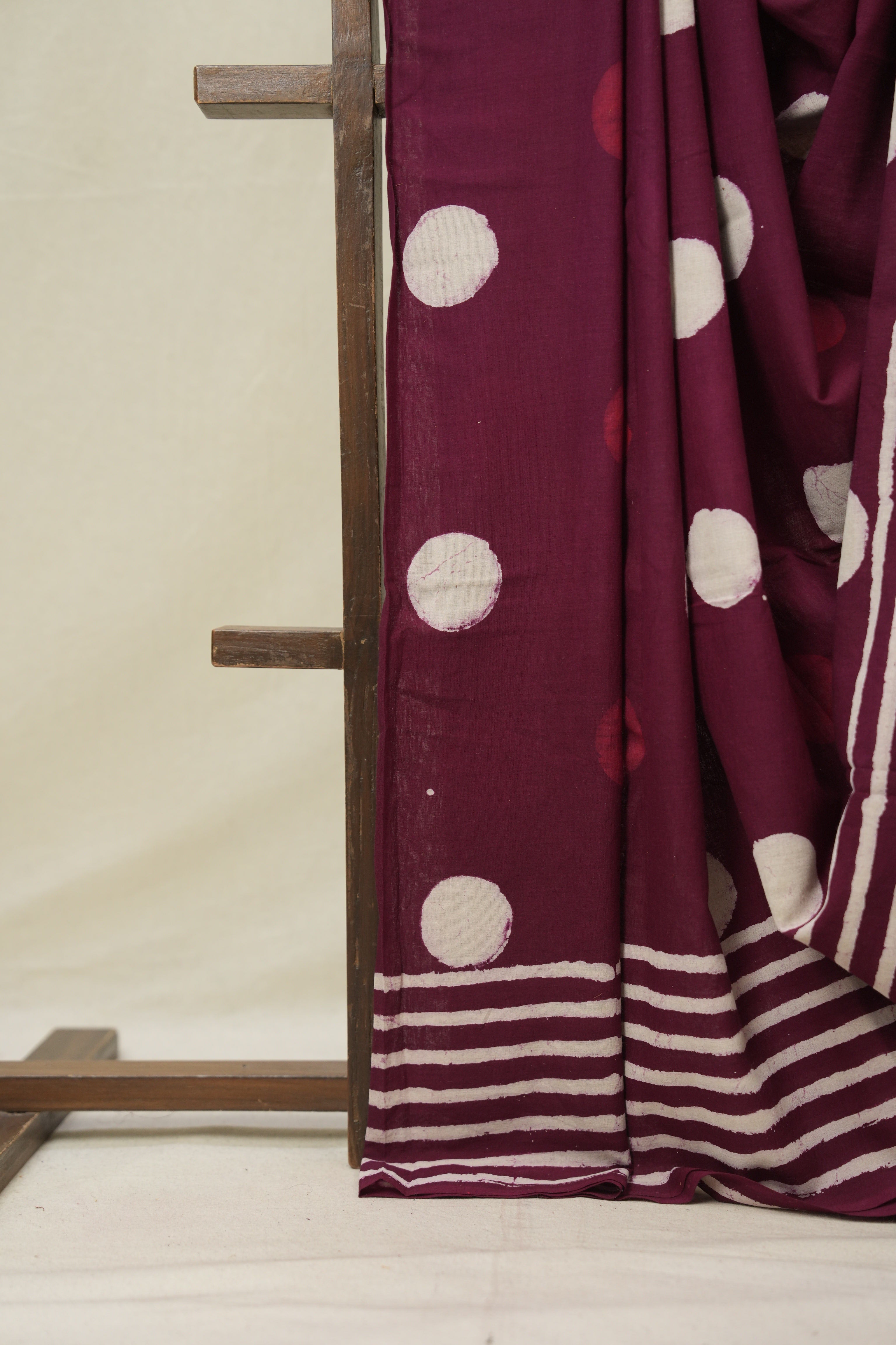 Wine HBP Cotton Saree - SRWCS3245