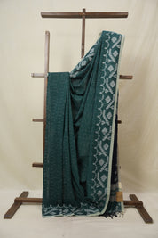 Green Bengal Cotton Jamdani Saree - SRGBCJS252