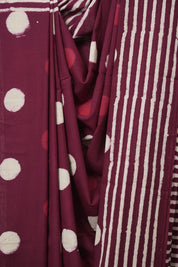 Wine HBP Cotton Saree - SRWCS3245