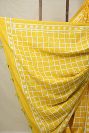 Yellow HBP Cotton Saree - SRYCS3096