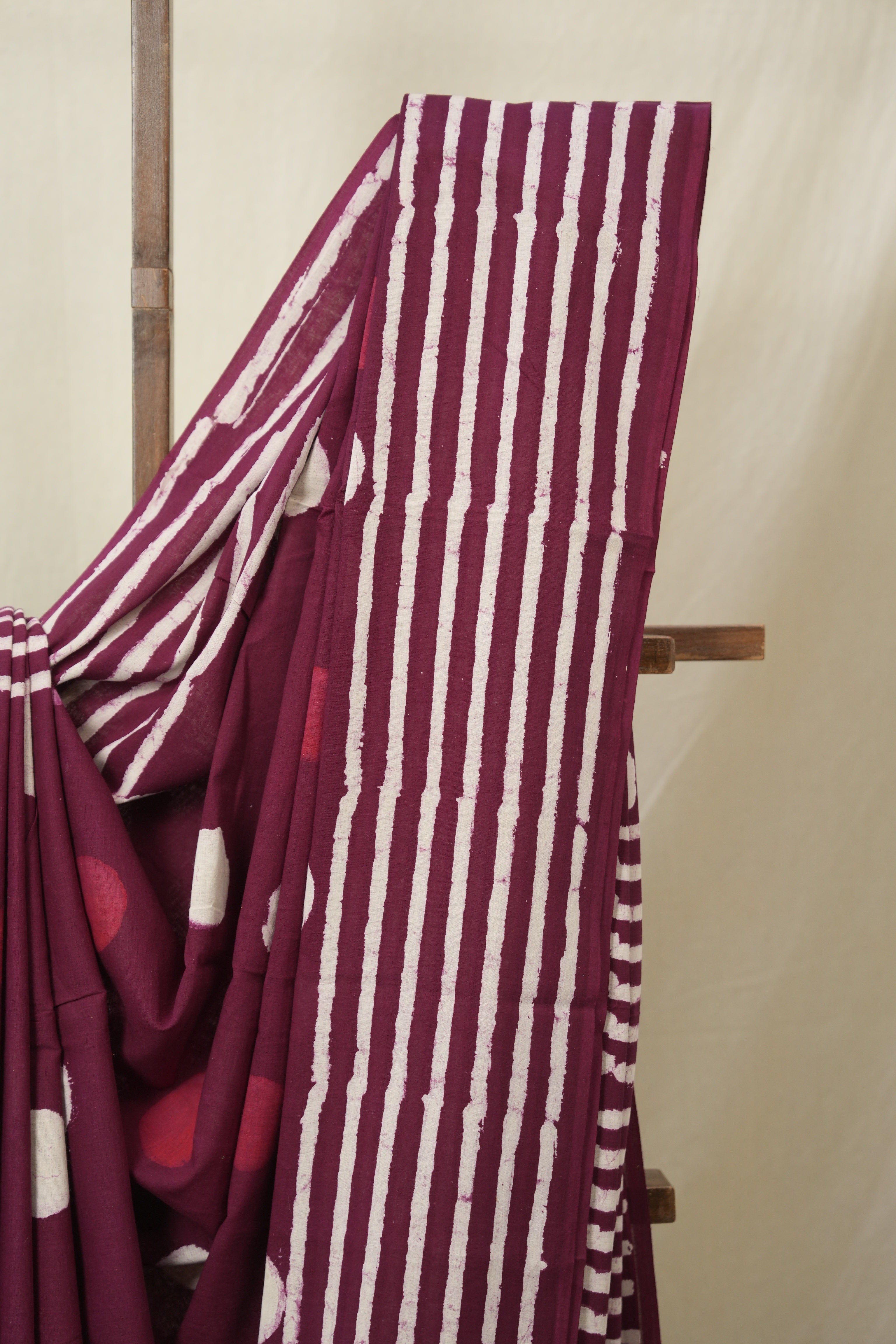 Wine HBP Cotton Saree - SRWCS3245
