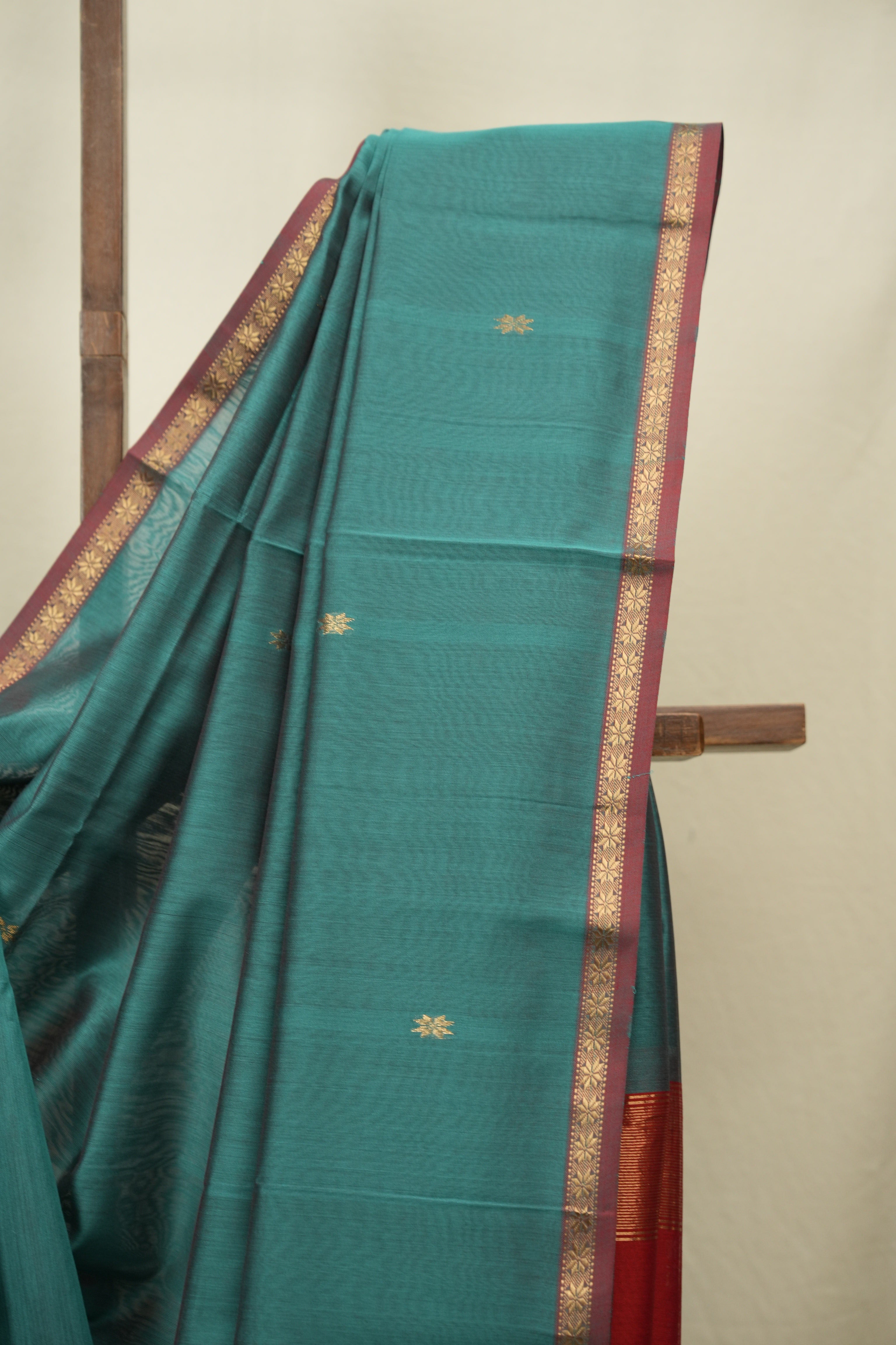 Teal Green Maheshwari Saree - SRTGMS1391