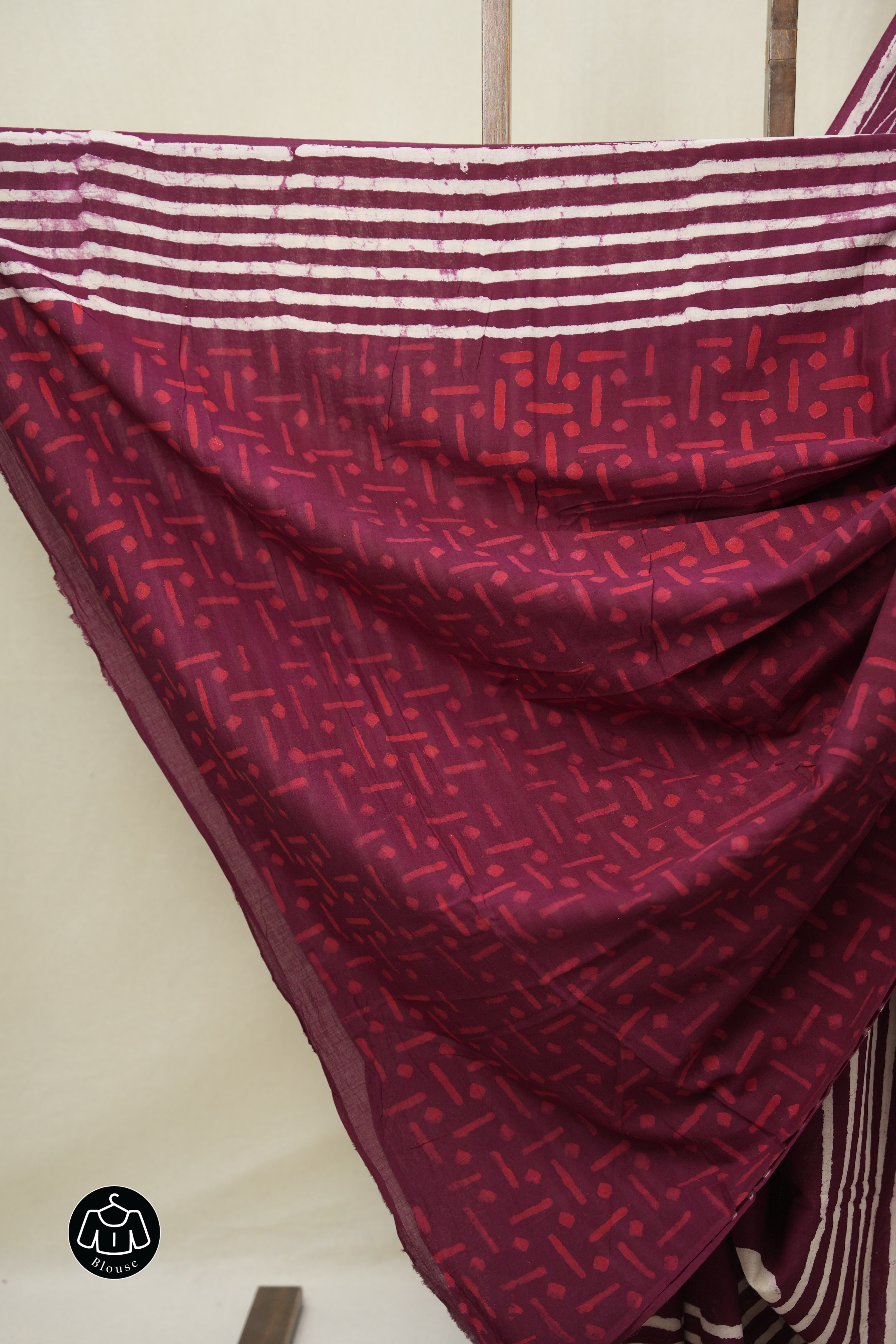 Wine HBP Cotton Saree - SRWCS3245