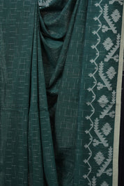 Green Bengal Cotton Jamdani Saree - SRGBCJS252