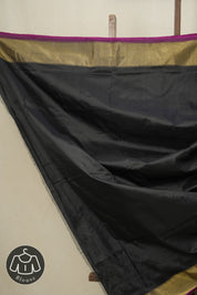 Cream Black Pochampalli Silk Ikat Saree - SRCBPSIS198